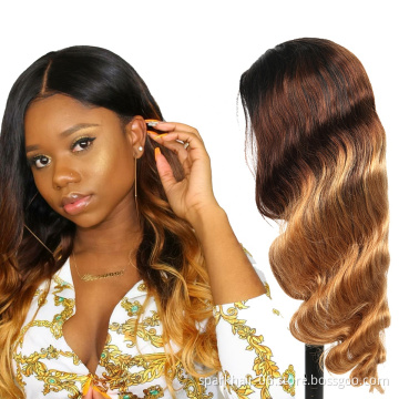 10A 12A Grade 1B/4/27 Blonde Cuticle Aligned Brazilian Hair Lace Front Wig, Real Unprocessed Mink Human Virgin Hair Wigs Vendors
